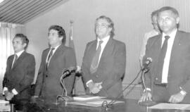 Sessão na Assembléia Legislativa - Amizael Gomes, Clemenceau Pedrosa Maia, José do Prado e Tomaz ...